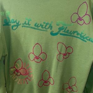 Fleurotica one of a kind sage sweatshirt green